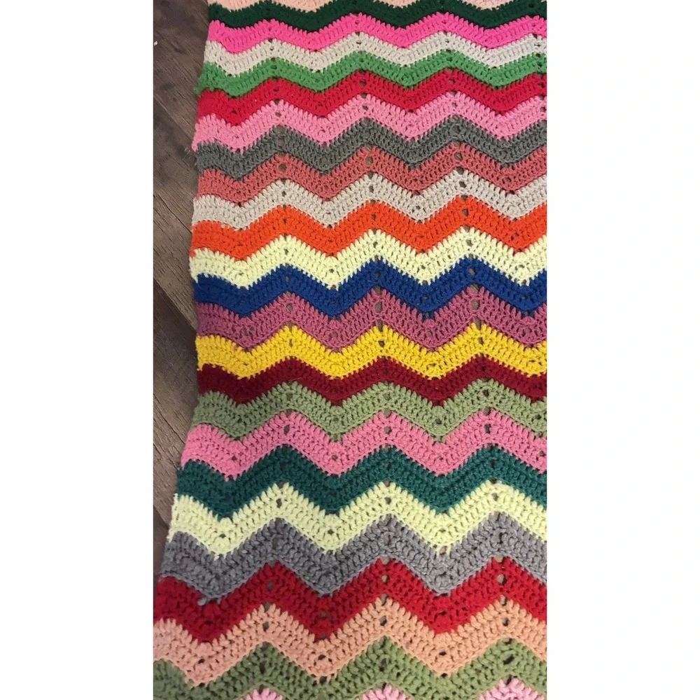 Crotchet Afghan In A Chevron Pattern